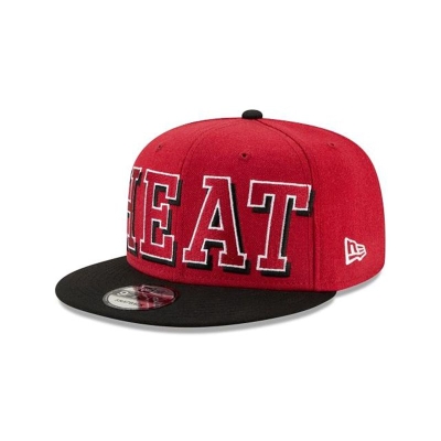 Miami Heat Gorra | New Era NBA Block Font 9fifty Snapback Cap Mexico - Negros